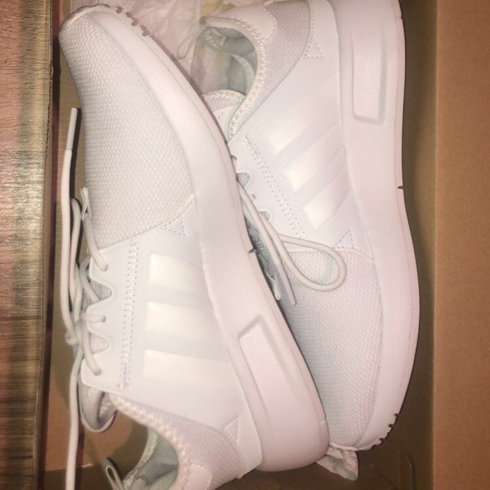 All white adidas  X_PLR  - Size 4